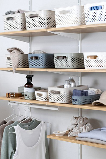 SmartStore Essence storage baskets in wardrobe